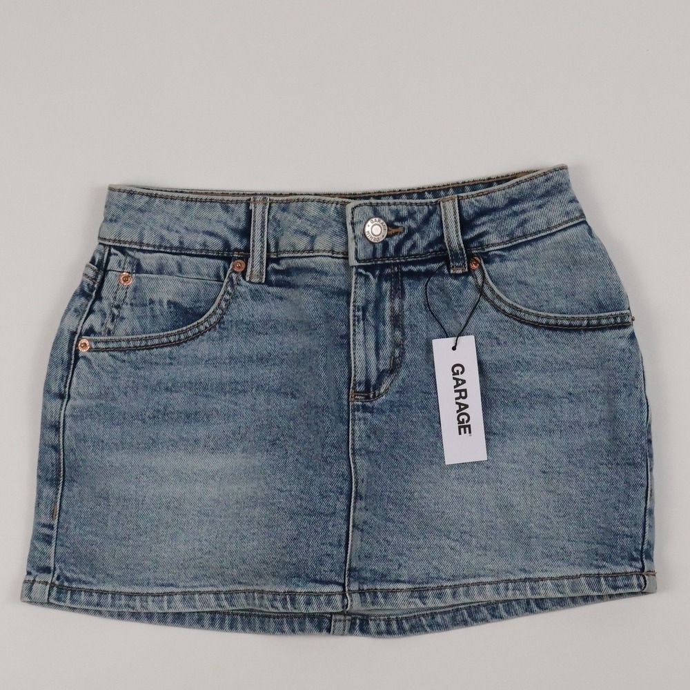 Garage Micro Skort Amaris Blue Denim XXS NWT $59.95